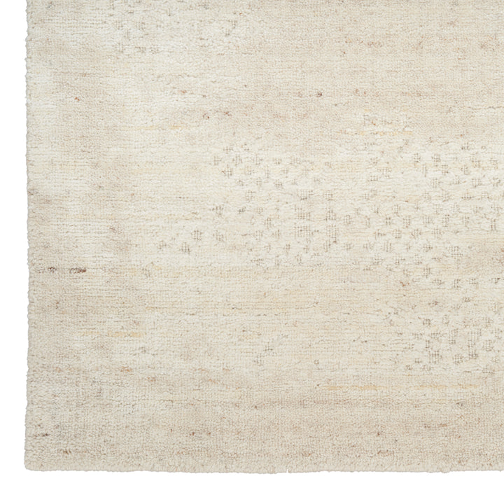 Ivory Contemporary Wool Blend Rug 10' x 14'