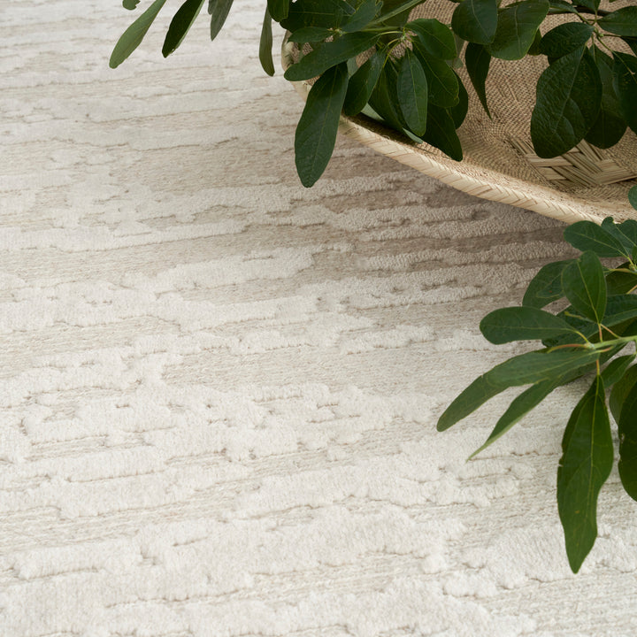 Ivory Contemporary Wool Luxcelle Blend Rug 10' x 14'