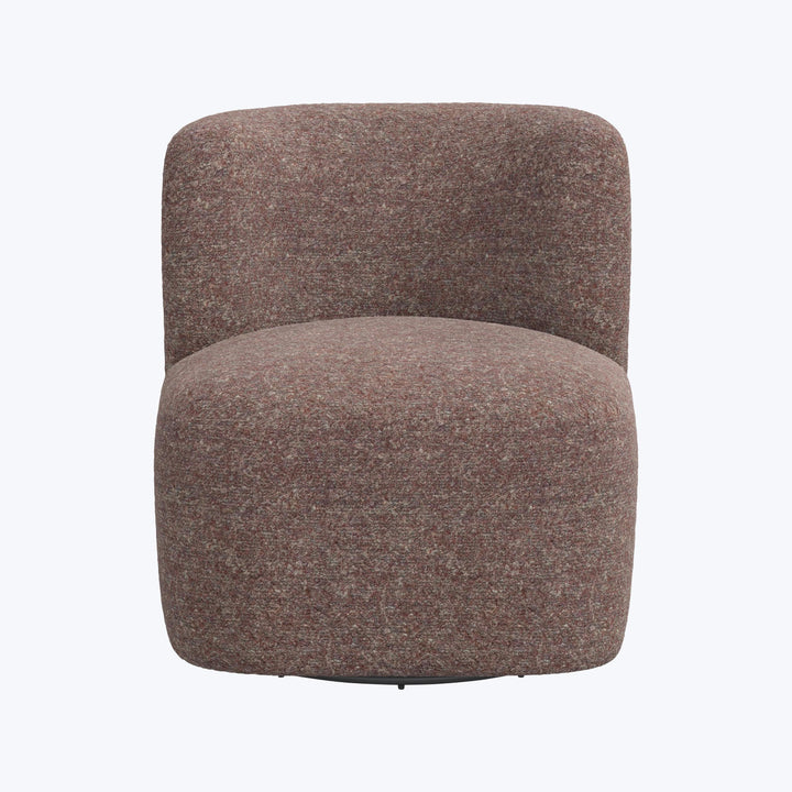 Nia Swivel Chair Boucle Merlot