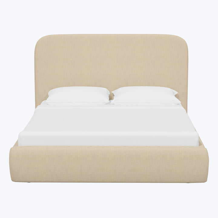 Emme Tall Platform Bed Linen Natural / Twin