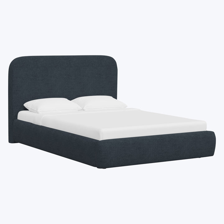 Emme Tall Platform Bed Linen Navy / Twin