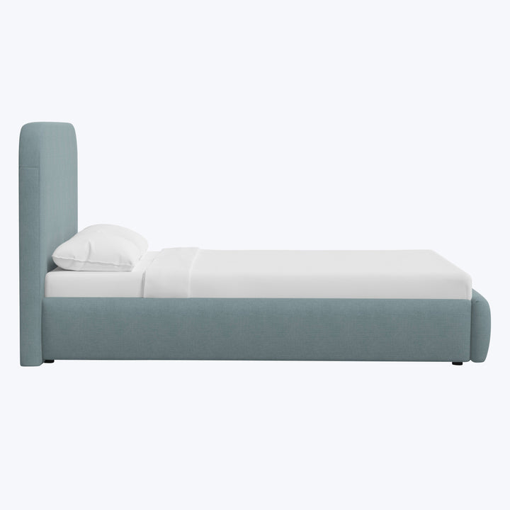 Emme Tall Platform Bed Linen Seaglass / Twin