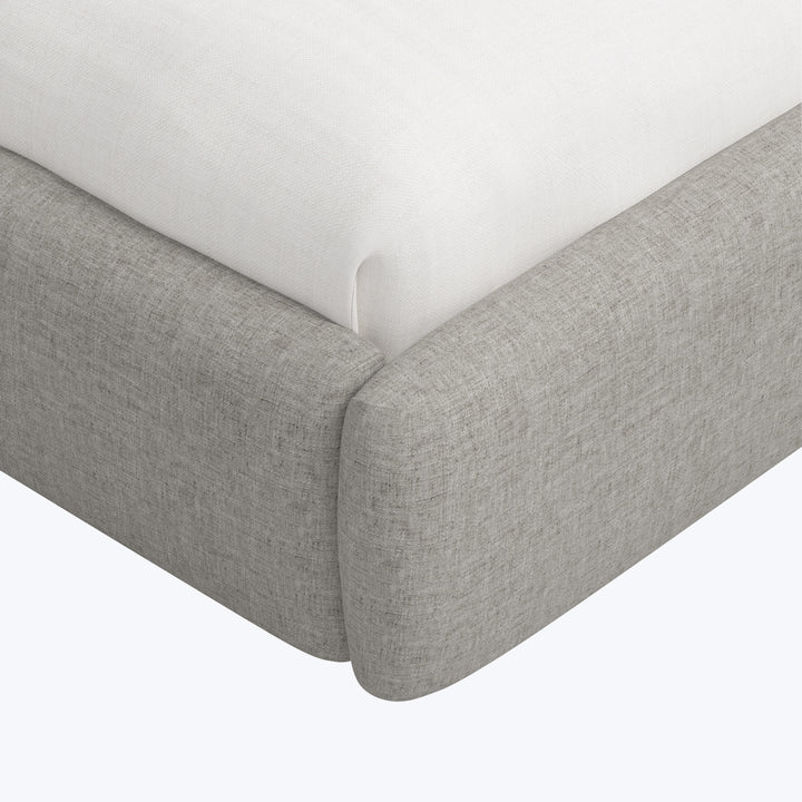 Emme Tall Platform Bed Zuma Linen Feather / Twin