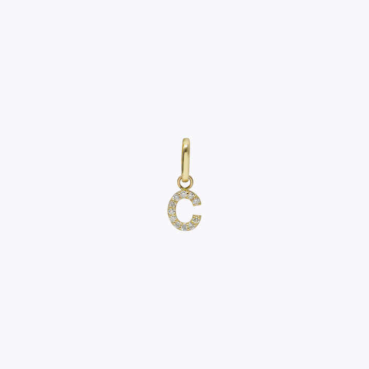 Love Letter Pavé Initial Charm