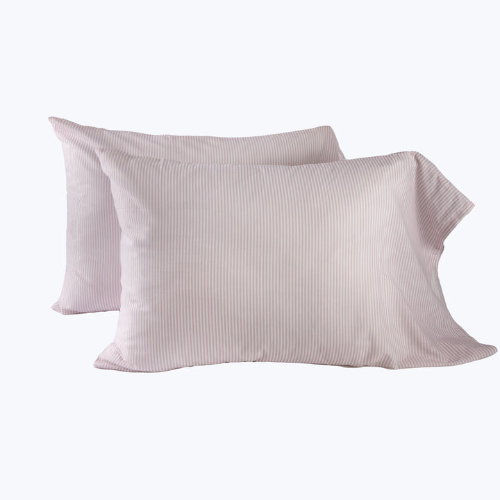 Blossom Stripe Voile Pillowcase Pair Lavender / Standard