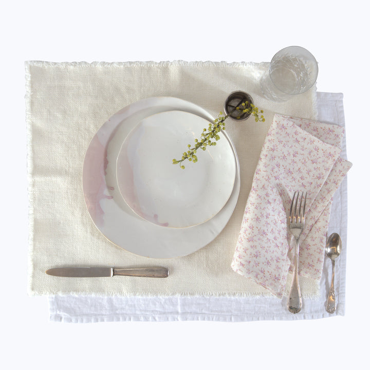 Blossom Floral Voile Napkin Pink