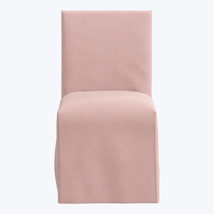 Linen Slipcover Dining Chair Linen Blush