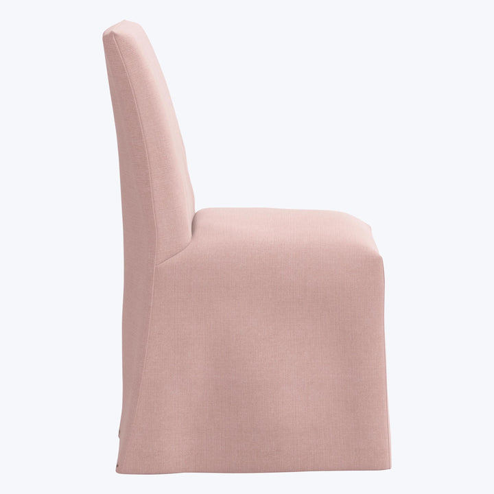 Linen Slipcover Dining Chair Linen Blush