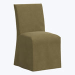 Linen Slipcover Dining Chair Linen Olive