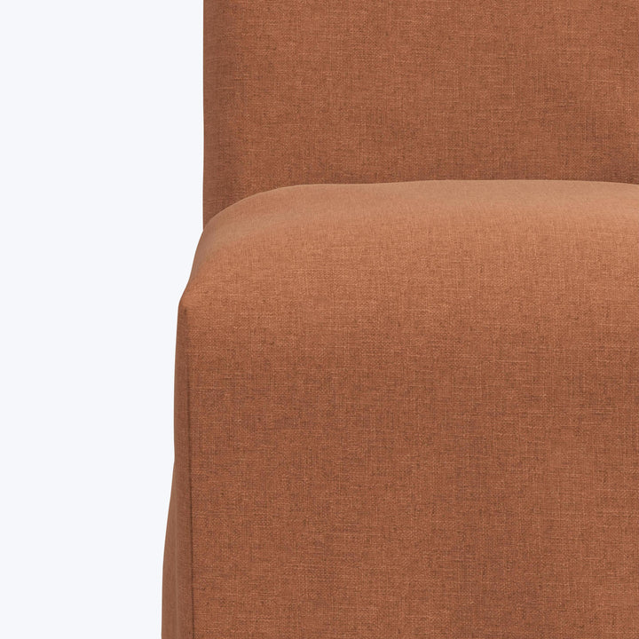 Linen Slipcover Dining Chair Zuma Linen Terracotta