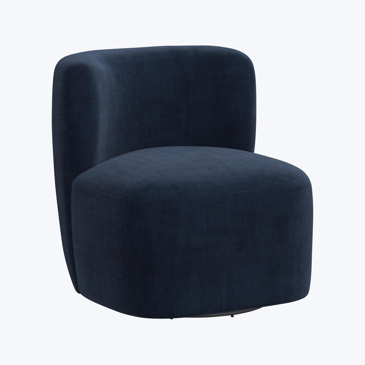 Nia Swivel Chair Antique Velvet Midnight