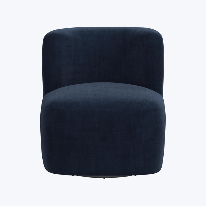 Nia Swivel Chair Antique Velvet Midnight