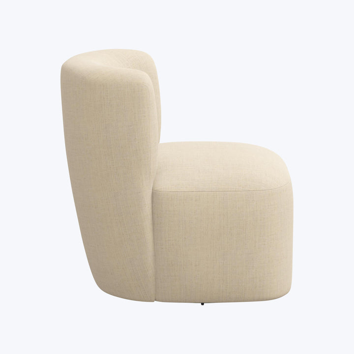 Nia Swivel Chair Linen Natural