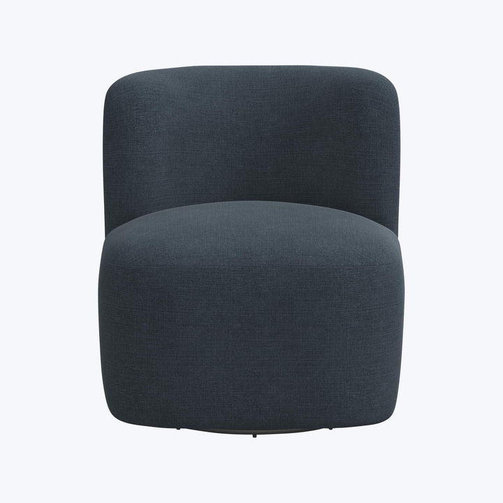 Nia Swivel Chair Linen Navy