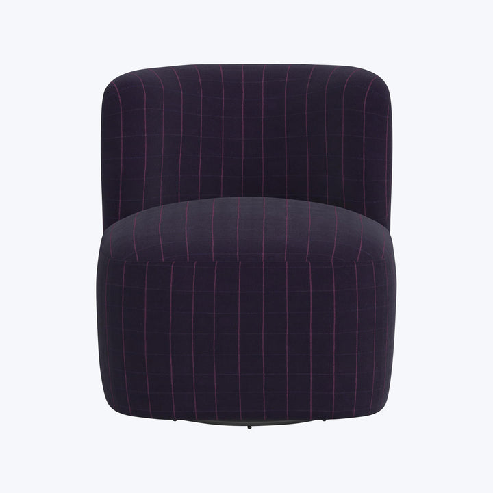 Nia Swivel Chair Checker Night