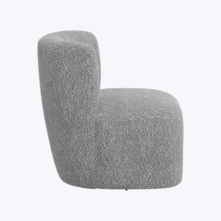 Nia Swivel Chair Boucle Grey