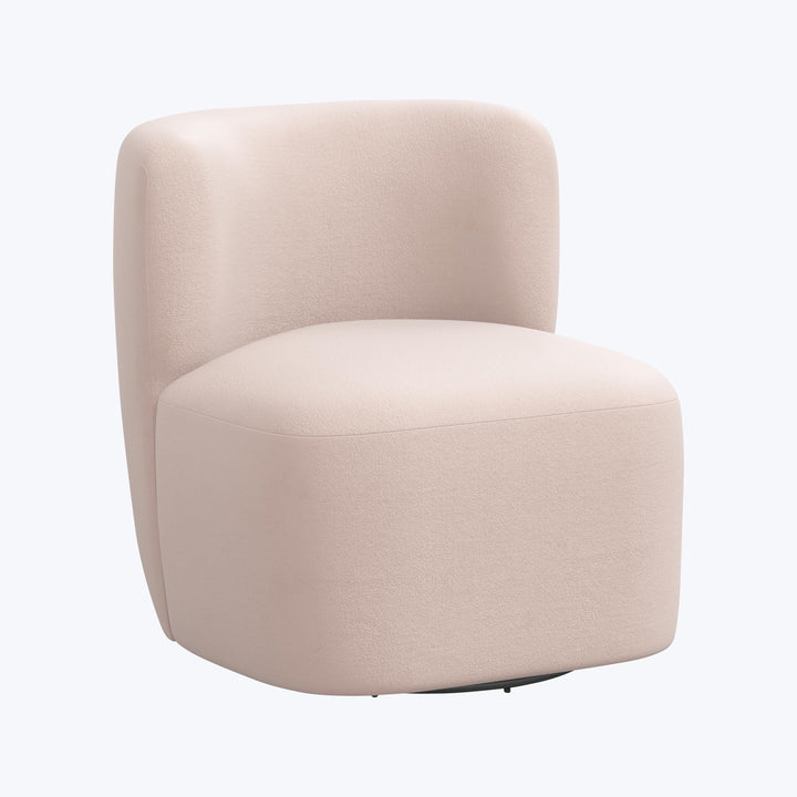 Nia Swivel Chair Velvet Blush