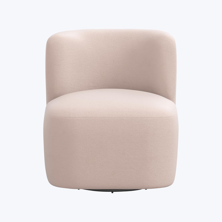 Nia Swivel Chair Velvet Blush