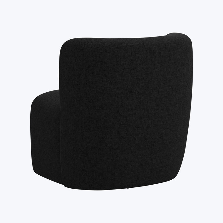 Nia Swivel Chair Zuma Linen Black