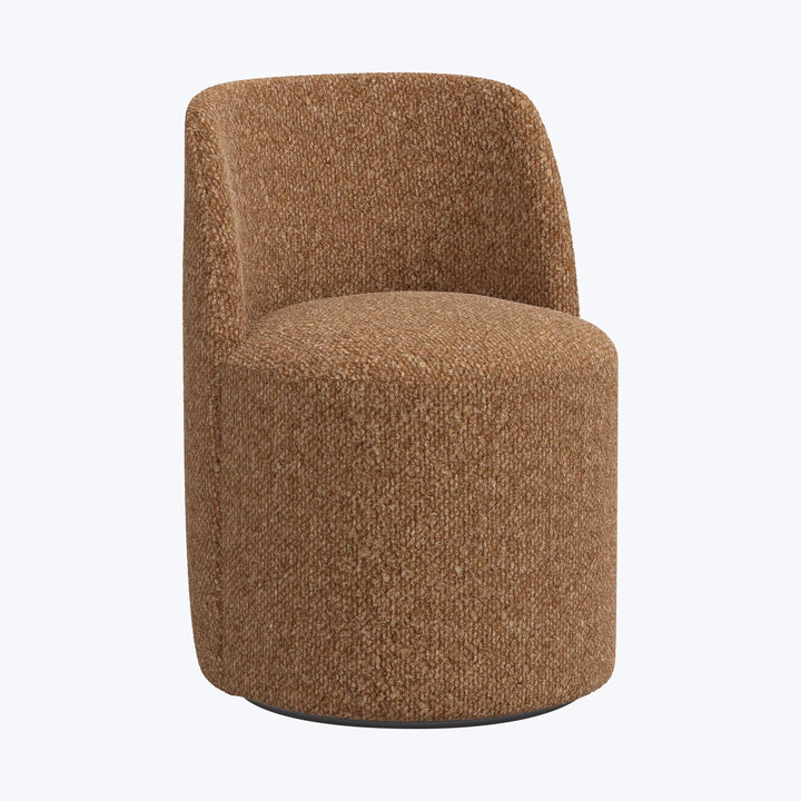Jessa Swivel Dining Chair Woolen Pecan