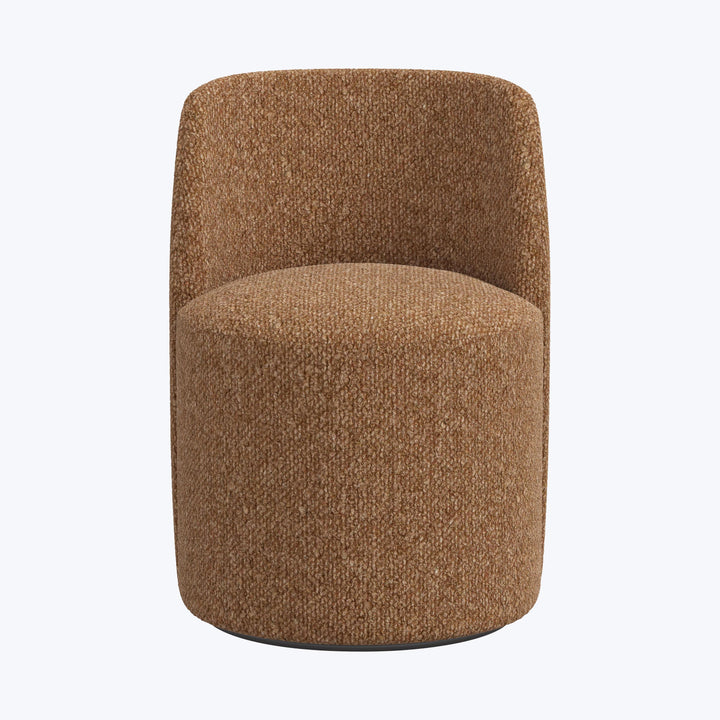 Jessa Swivel Dining Chair Woolen Pecan