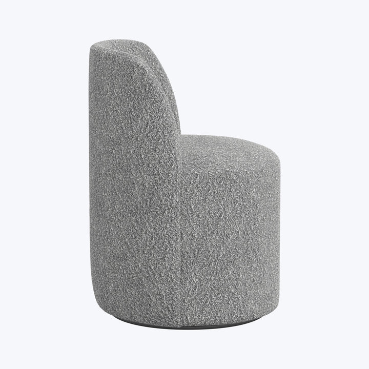Jessa Swivel Dining Chair Boucle Grey