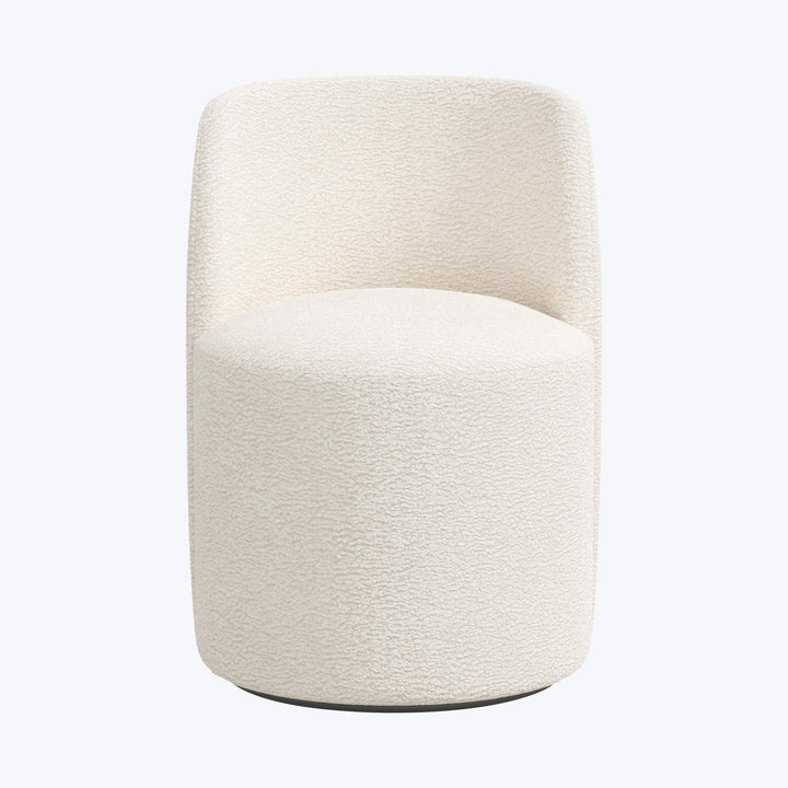 Jessa Swivel Dining Chair Sherpa Natural