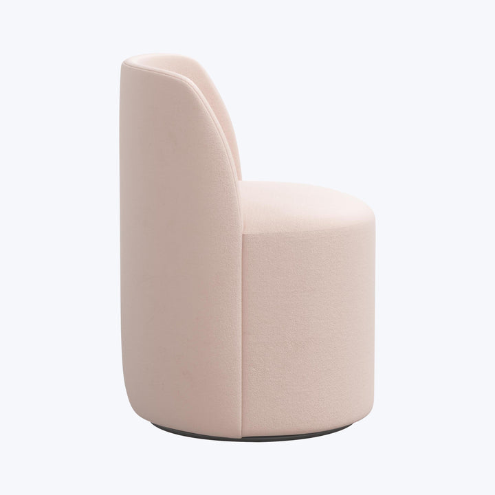 Jessa Swivel Dining Chair Velvet Blush
