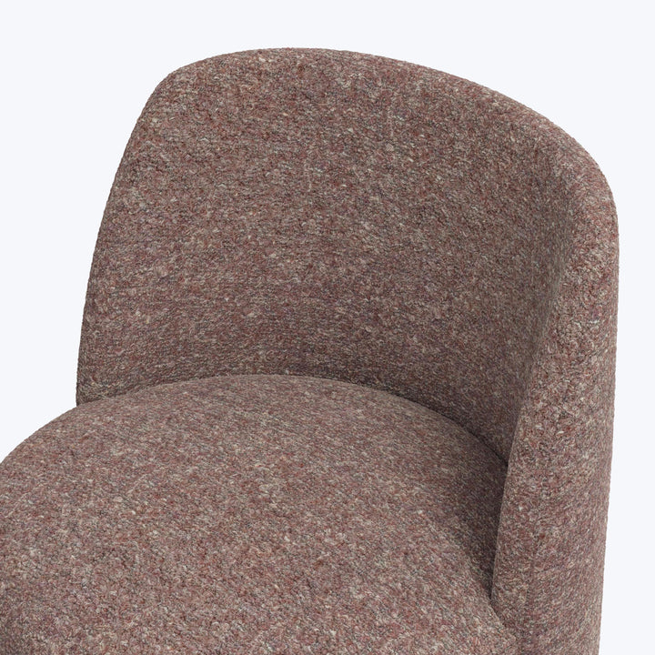 Jessa Swivel Dining Chair Boucle Merlot