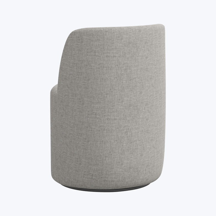 Jessa Swivel Dining Chair Zuma Linen Feather