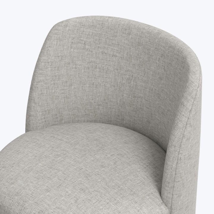 Jessa Swivel Dining Chair Zuma Linen Feather