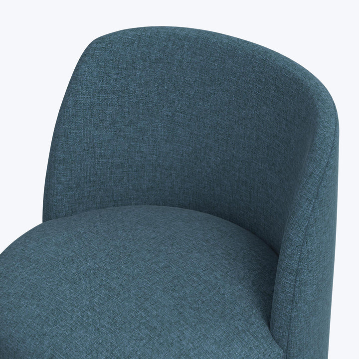 Jessa Swivel Dining Chair Zuma Linen Navy