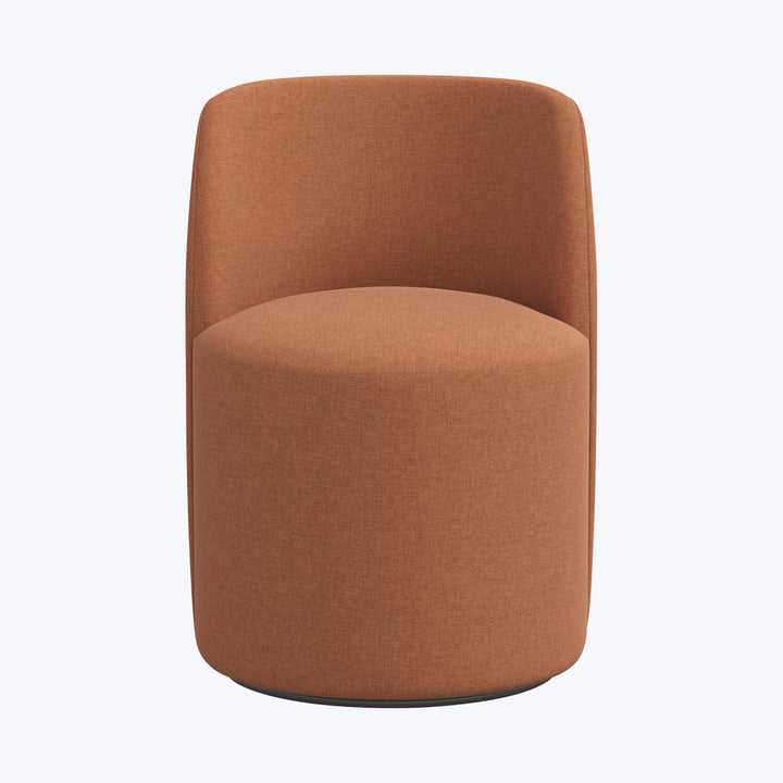 Jessa Swivel Dining Chair Zuma Linen Terracotta