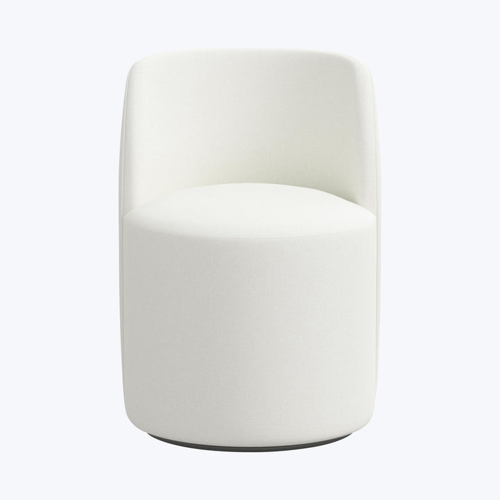 Jessa Swivel Dining Chair Zuma Linen White