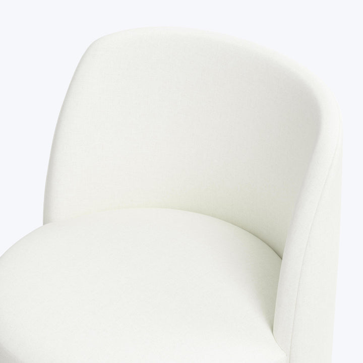 Jessa Swivel Dining Chair Zuma Linen White