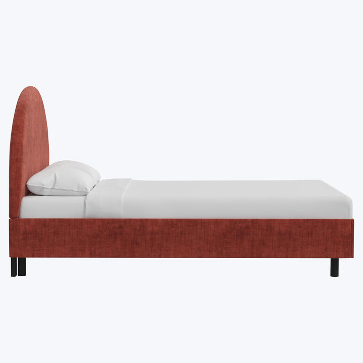 Solana Platform Bed Twin / Antique Velvet Paprika