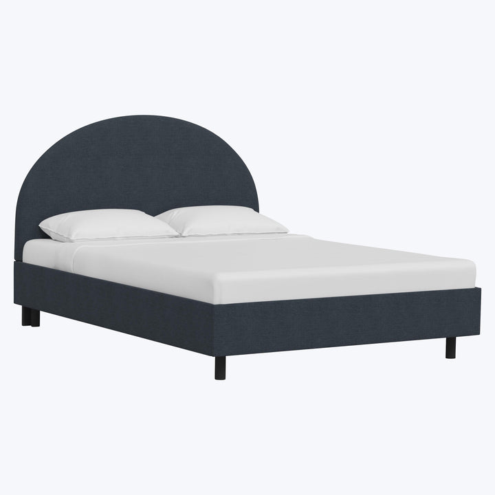 Solana Platform Bed Twin / Linen Navy