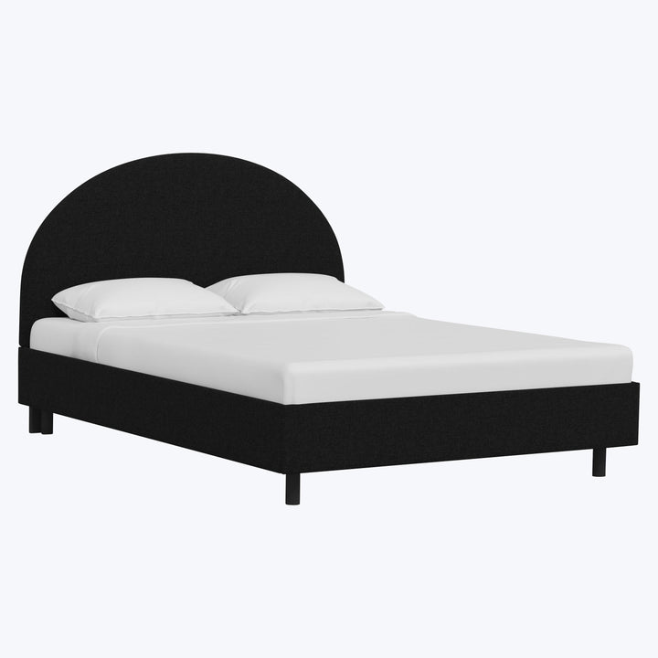 Solana Platform Bed Twin / Zuma Linen Black