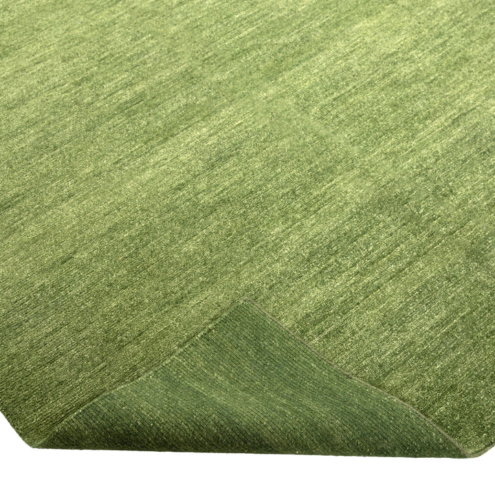 Solid Tibetan Wool Rug - 6' x 9' Green