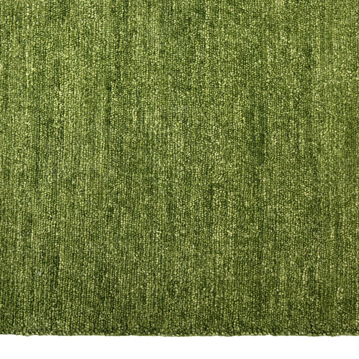 Solid Tibetan Wool Rug - 6' x 9' Green