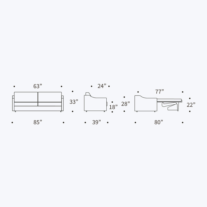 Crosby Sleeper Sofa Adario Performance Fabric Taupe
