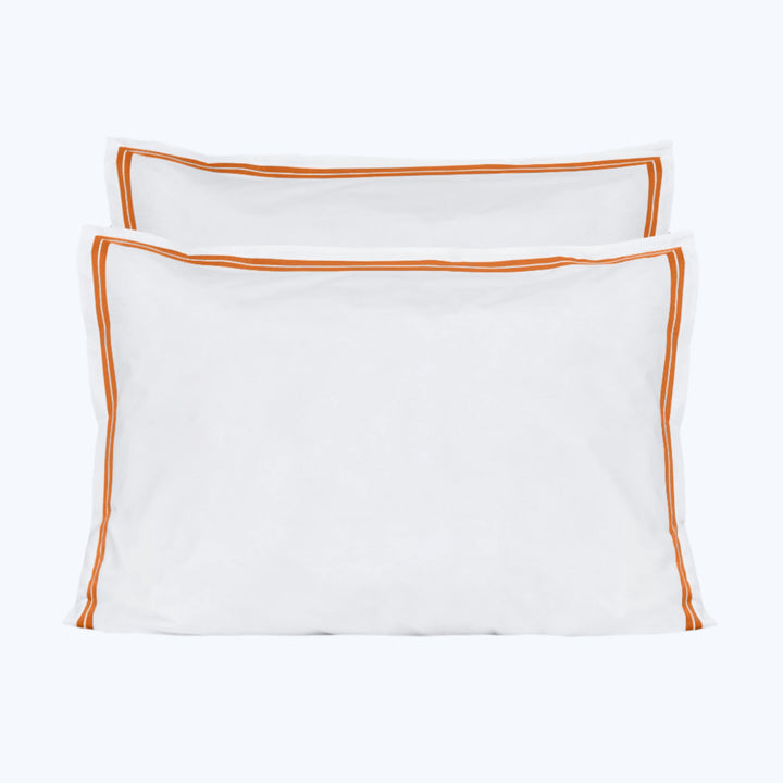 Mylos Duvet + Sham White/Rust / Sham / Standard