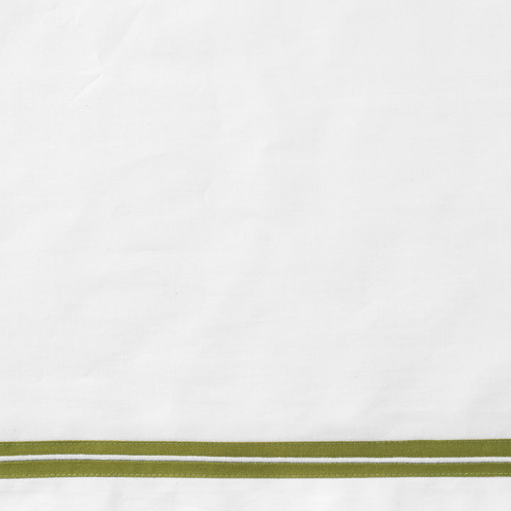 Mylos Duvet + Sham White/Moss Green / Duvet / Twin