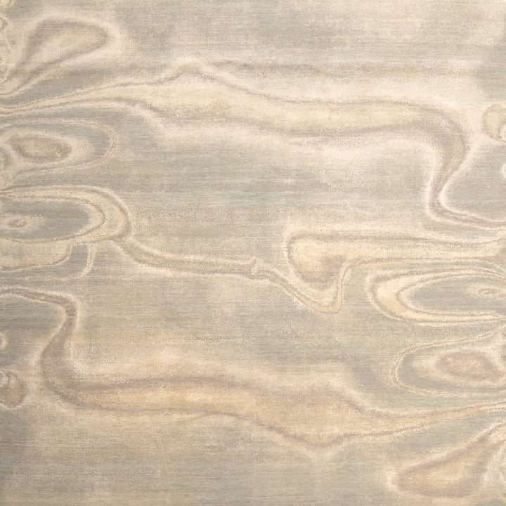 Silver Contemporary Silk Wool Blend Rug - 8'11" x 12'1"