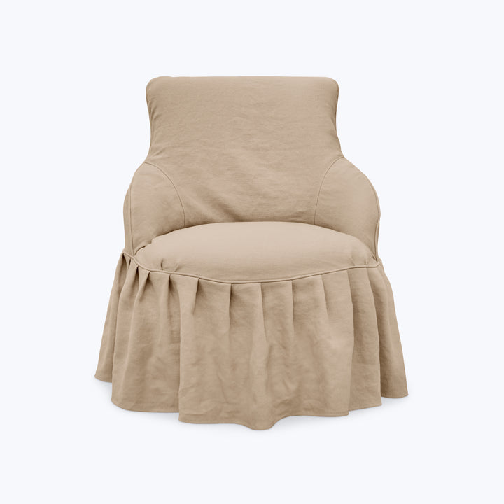 Anna Slipcovered Chair Brevard Flax