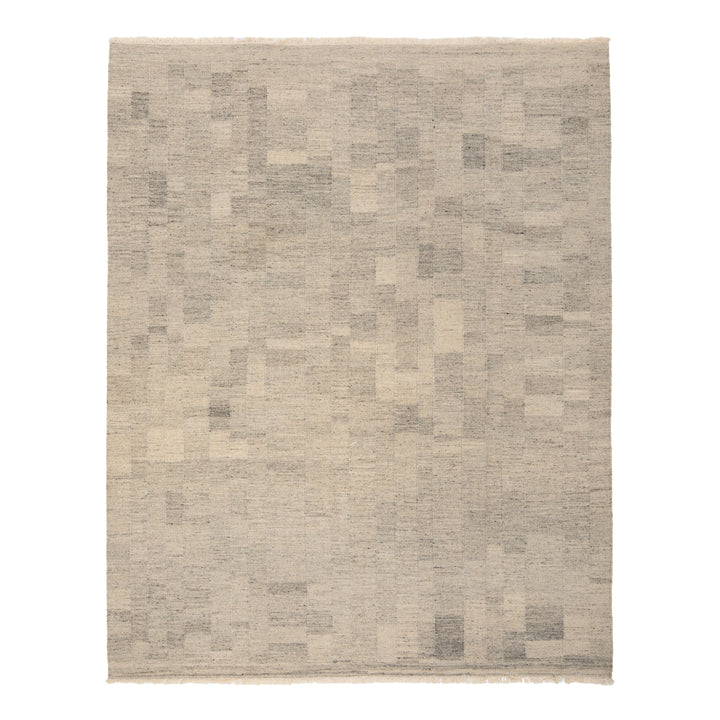 Grey Flatweave Wool Rug - 8' x 10'