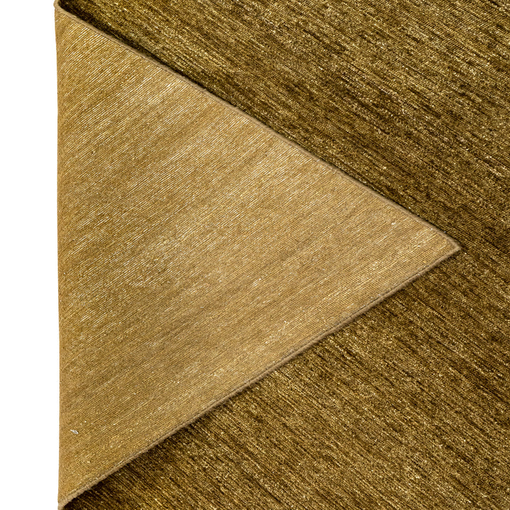 Gold Texture Wool Silk Blend Rug - 6' x 9'