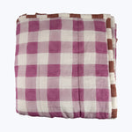 Blossom Plaid Linen Quilt Orchid / Queen