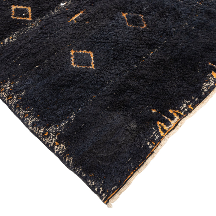 Black Casablanca Moroccan Wool Rug - 11'1" x 14'5"