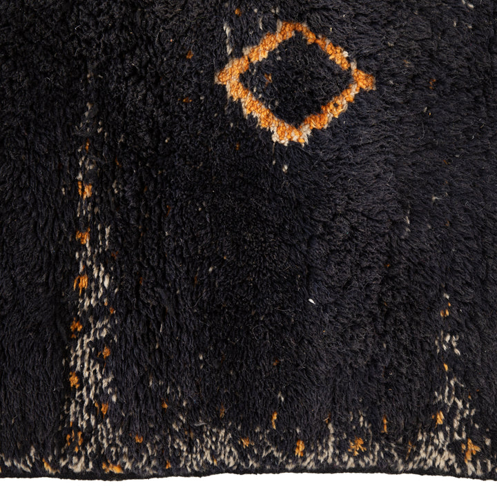 Black Casablanca Moroccan Wool Rug - 11'1" x 14'5"